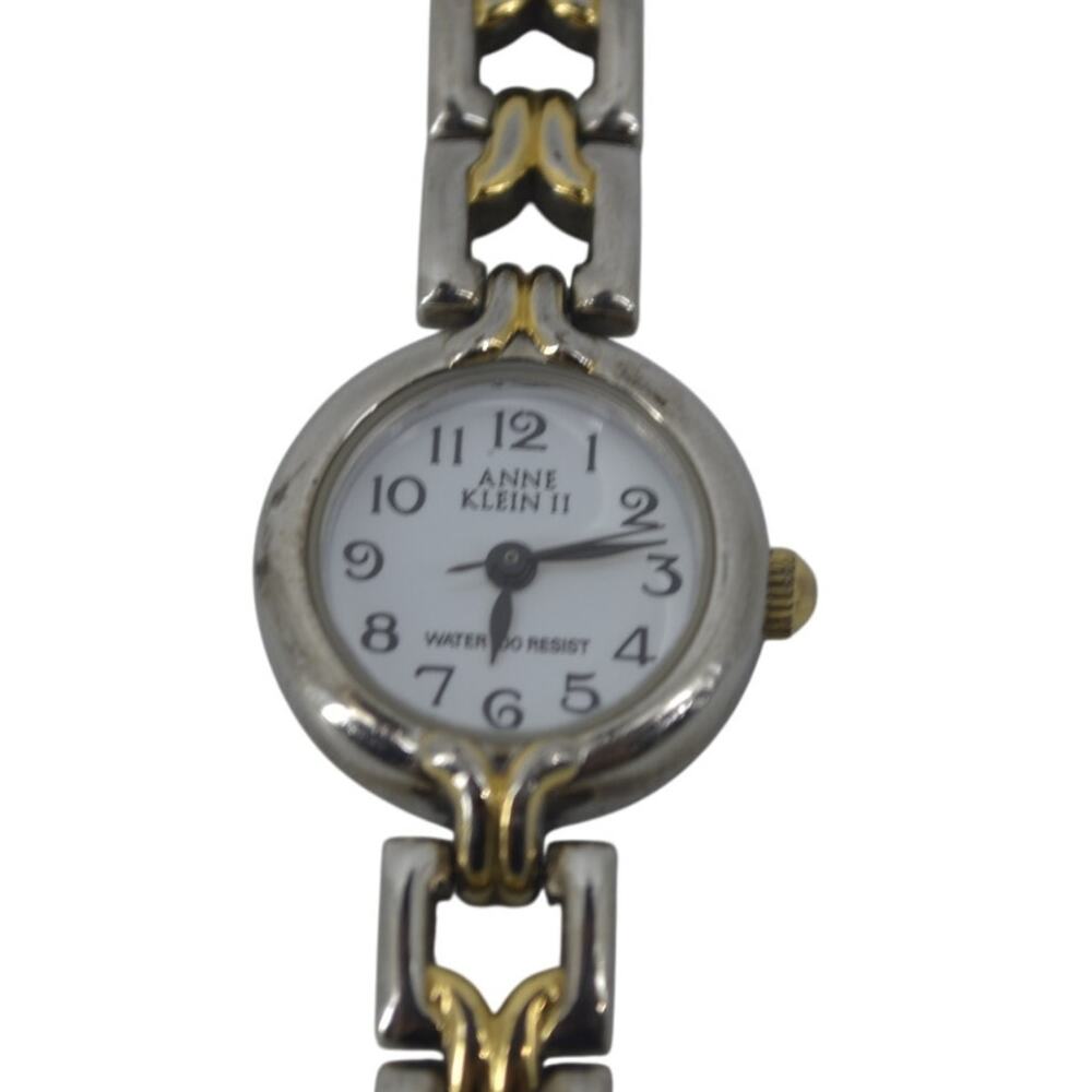 Vtg Anne Klein II Wristwatch Career White Bezel Two Tone OS